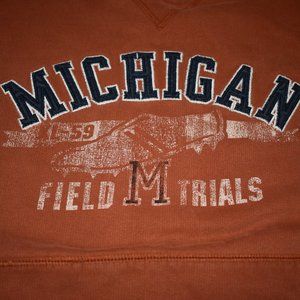 Old Navy Orange Michigan Hooded Sweatshirt